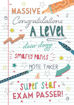Picture of MASSIVE CONGRATS A-LEVEL RESULTS CARD